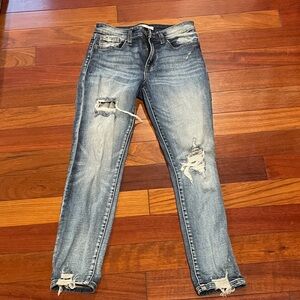 Buckle Blue Distressed Women's Skinny Jeans